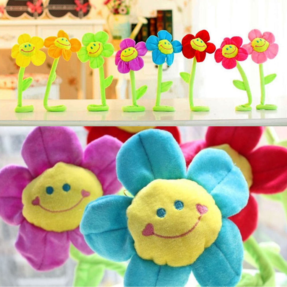 Home Decor Daisy - ดอกเดซี่ยิ้ม 46 ซม. 8 ชิ้น ของเล่นตุ๊กตาดอกไม้แบบนิ่มน่ารัก