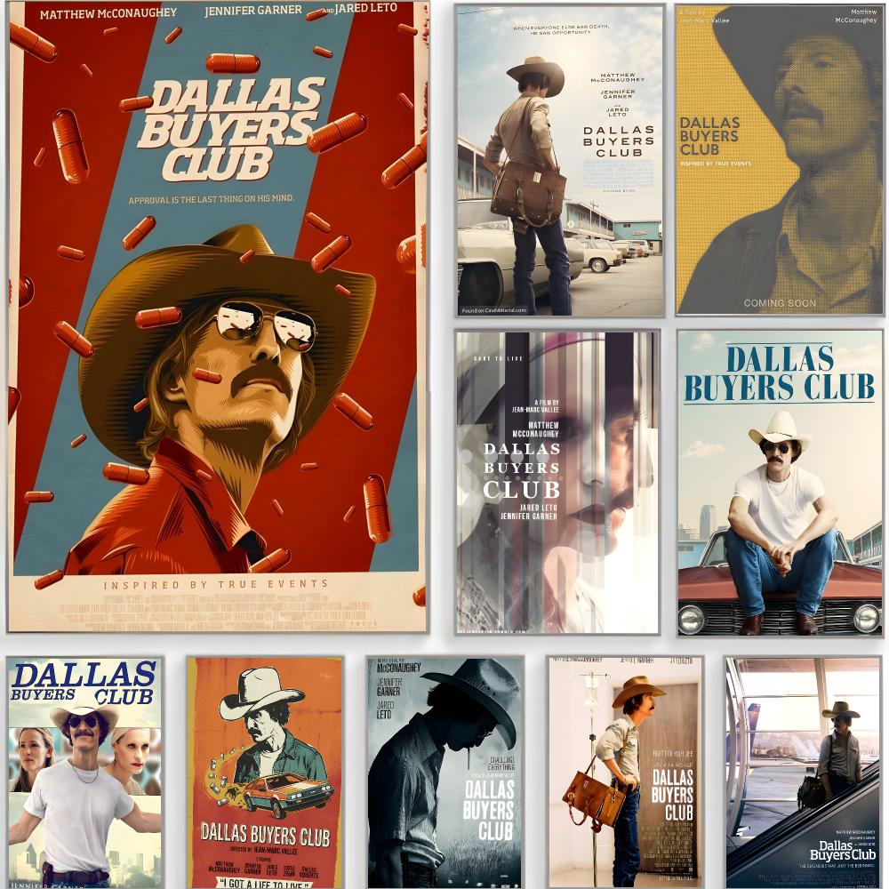 Home Decor Dallas - โปสเตอร์ภาพยนตร์คลาสสิก ดัลลัส ไบเออร์ส คลับ งานศิลปะติดผนังตกแต่งบ้าน แบบลอกแล้วติด