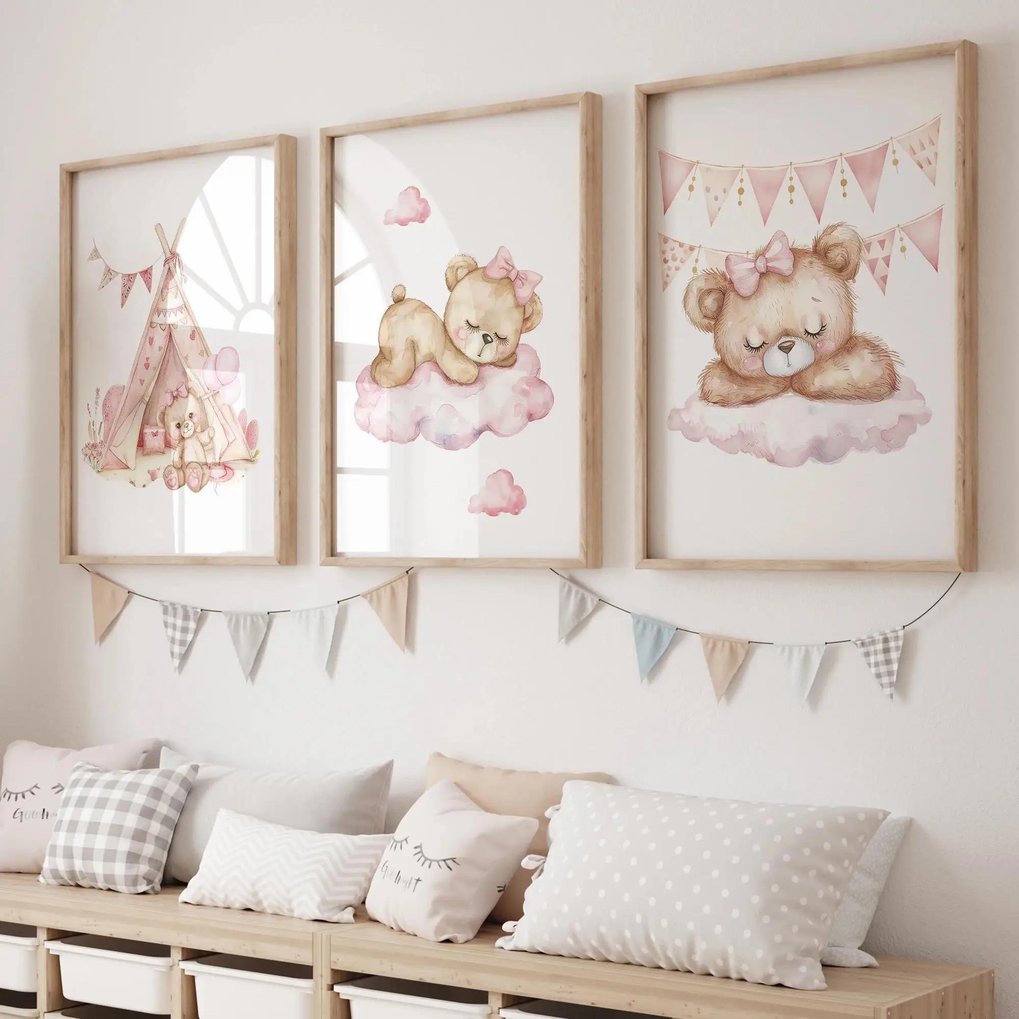 Home Decor Reviews - สีชมพู Dream Bear Carousel เต็นท์ Swing