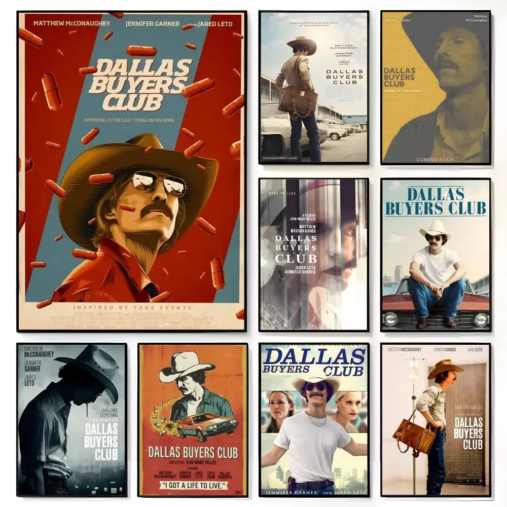 Home Decor Dallas - d-Dallas Buyers Club โปสเตอร์ภาพยนตร์อเมริกันภาพจิตรกรรมฝาผนังตกแต่งบ้านห้องเด็กพิมพ์ลายตกแต่งผนัง