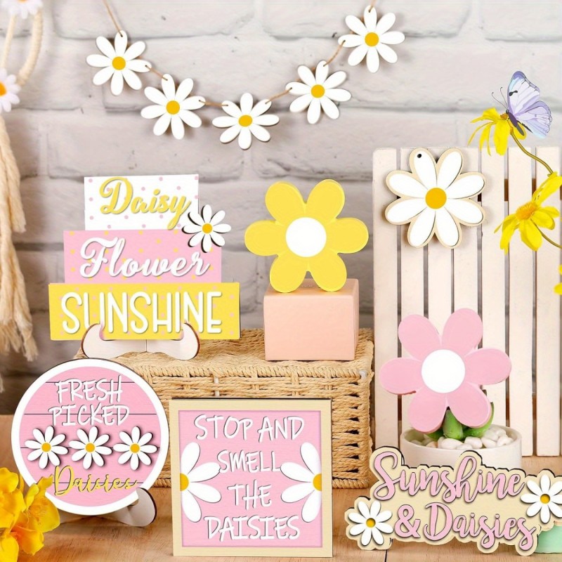 ของตกแต่งถาดหลายชั้นลายดอกเดซี - Home Decor Daisy บทวิจารณ์และราคา