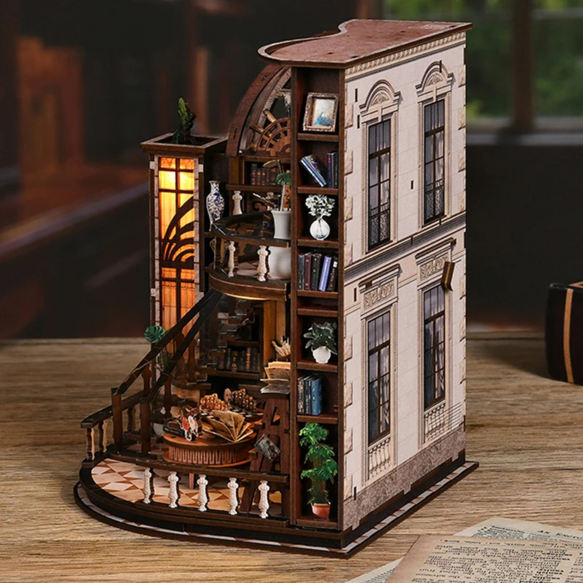 ชุดทำบ้านหนังสือจิ๋ว DIY บ้านต - Aesthetic Bookend บทวิจารณ์และราคา