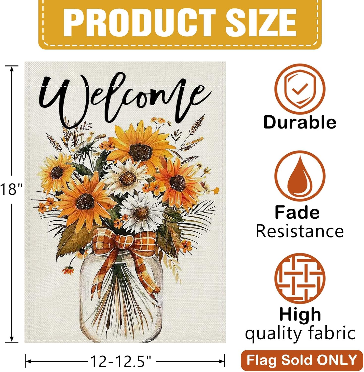 ธงตกแต่งสวนลายดอกไม้ต้อนรับฤดู - Home Decor Daisy บทวิจารณ์และราคา