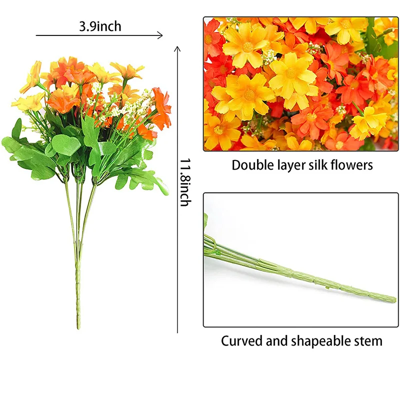 ดอกเดซี่ยาว32ซม. ดอกไม้ปลอมสำห - Home Decor Daisy บทวิจารณ์และราคา