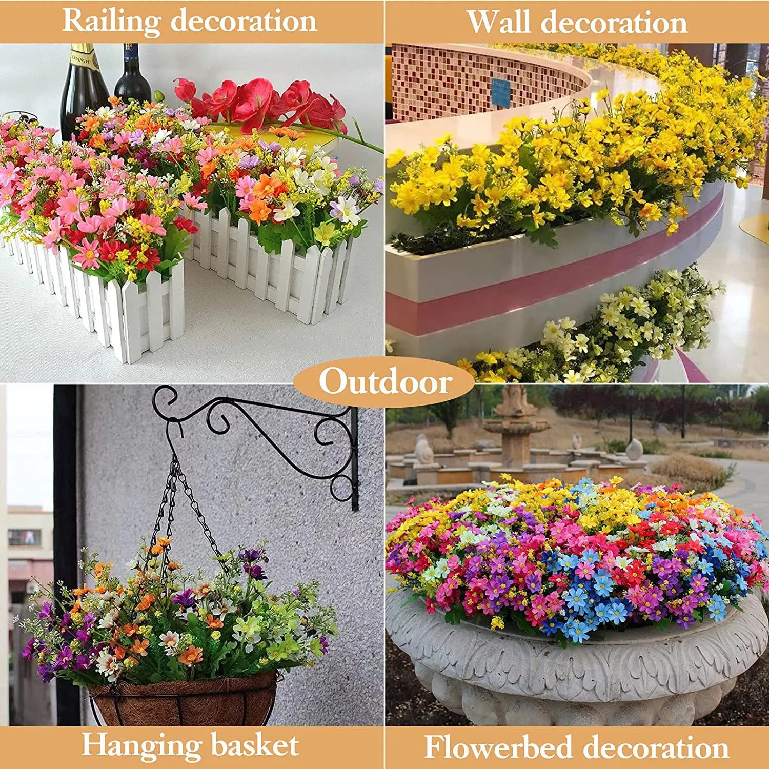ดอกเดซี่ยาว32ซม. ดอกไม้ปลอมสำห - Home Decor Daisy บทวิจารณ์และราคา