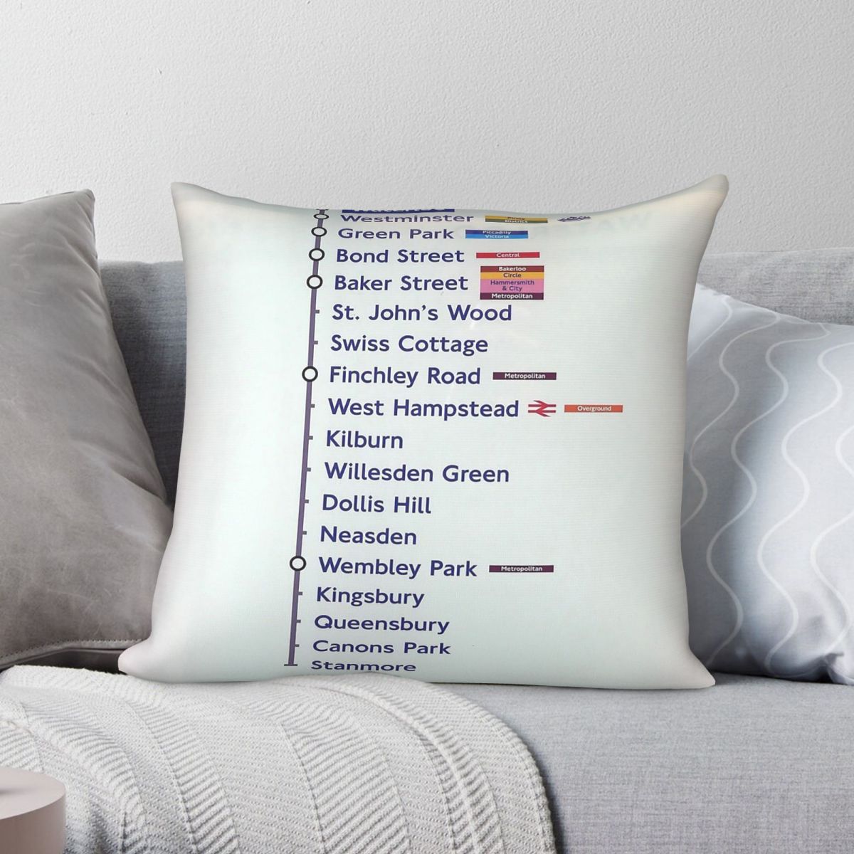 ปลอกหมอนอิงลายพิมพ์ London Jub - Home Decor London บทวิจารณ์และราคา
