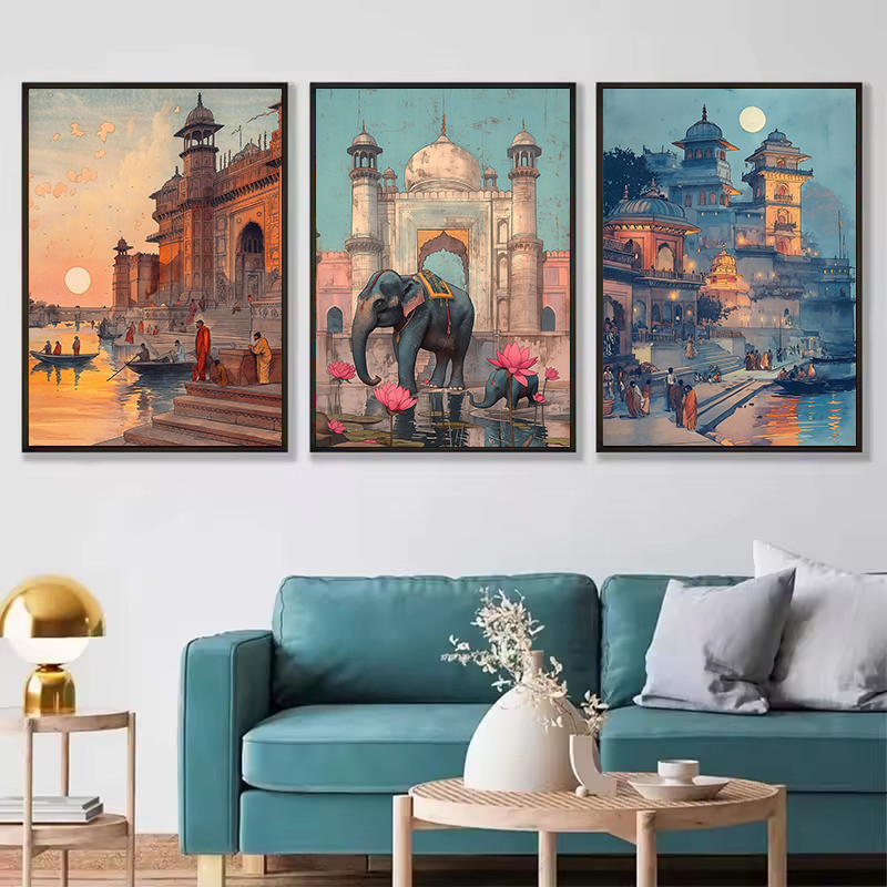 Vintage โบราณอินเดีย Living Ba - Home Decor Varanasi บทวิจารณ์และราคา