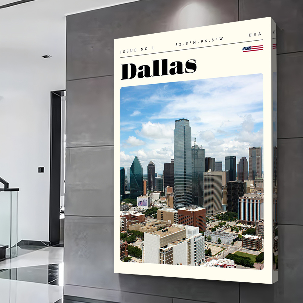 โปสเตอร์ภาพพิมพ์ท่องเที่ยวดัลล - Home Decor Dallas บทวิจารณ์และราคา