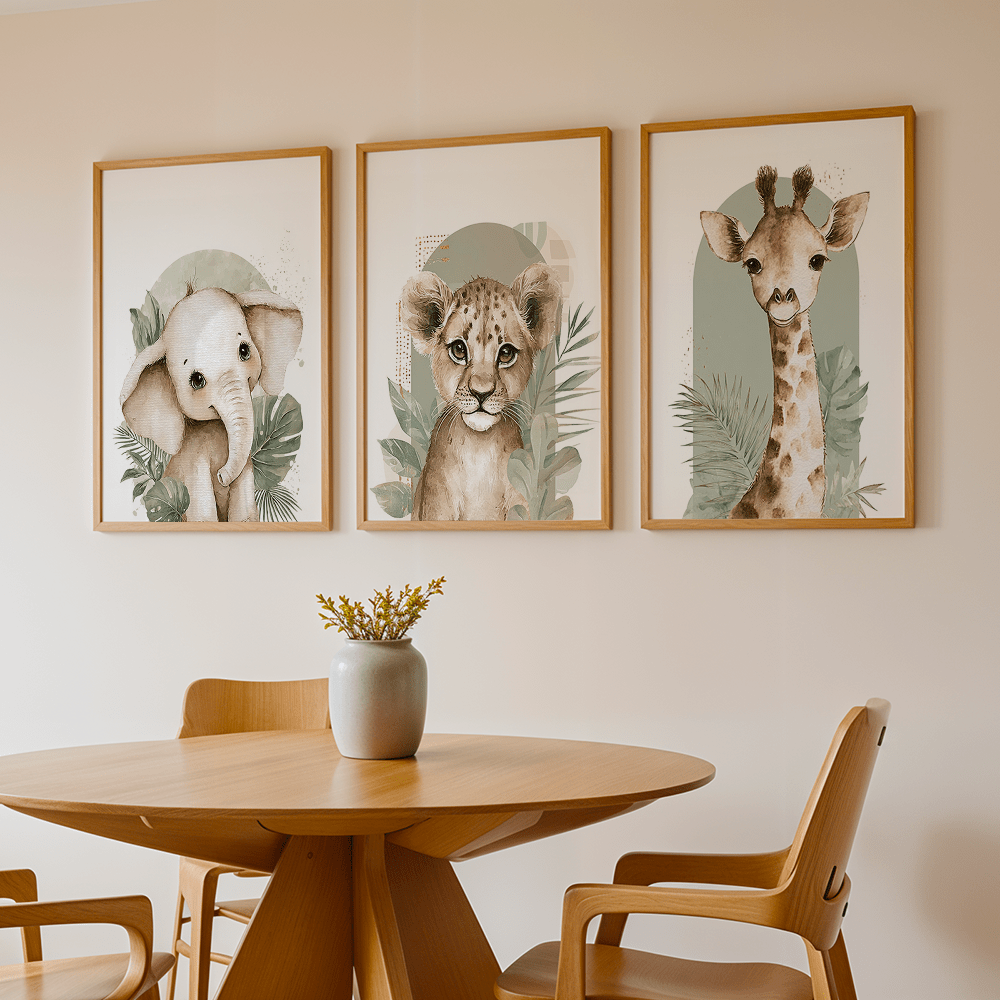 ชุดภาพพิมพ์บนผ้าใบลายสัตว์ ช้า - Home Decor Green บทวิจารณ์และราคา