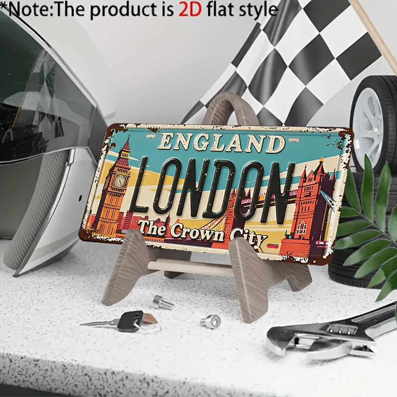 ป้ายทะเบียนโลหะสไตล์วินเทจลอนด - Home Decor London บทวิจารณ์และราคา