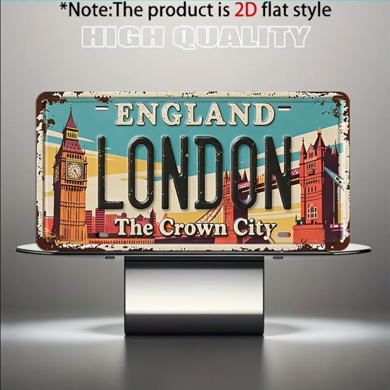 ป้ายทะเบียนโลหะสไตล์วินเทจลอนด - Home Decor London บทวิจารณ์และราคา