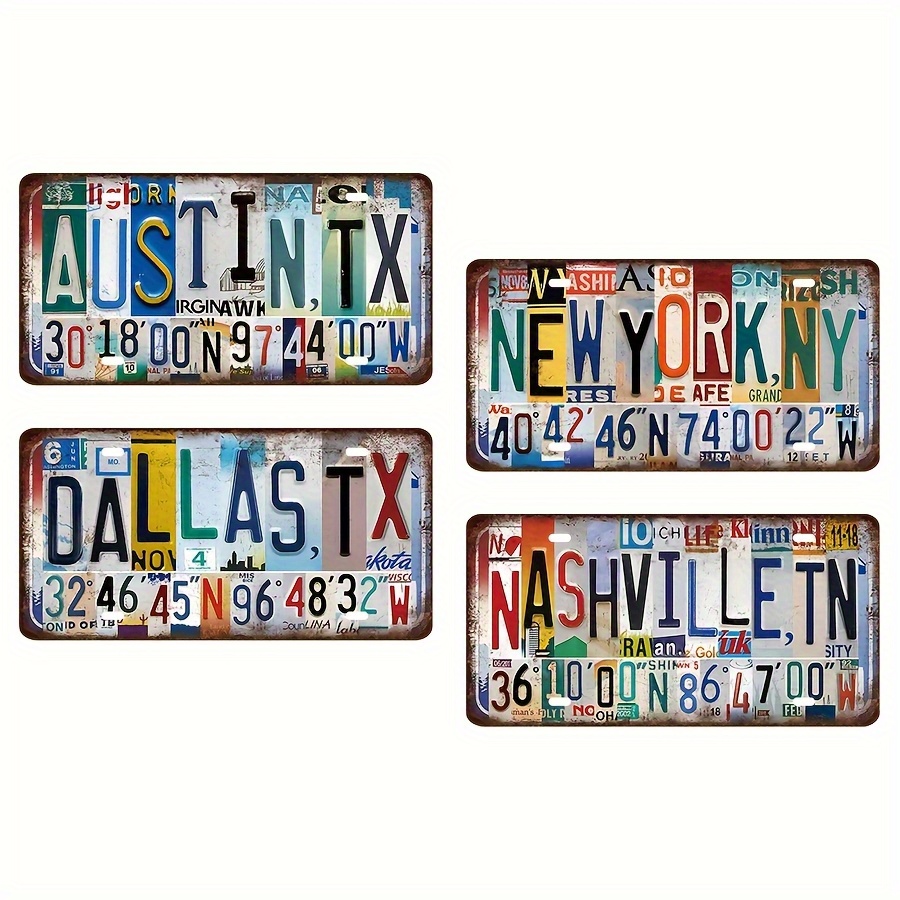 แผ่นโลหะติดผนังลายเมืองวินเทจแ - Home Decor Dallas บทวิจารณ์และราคา