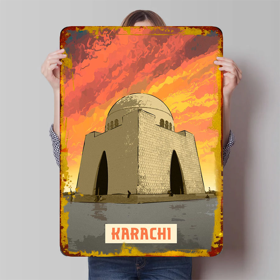 Karachi Pakistan Landmark กรอบ - Home Decor Karachi บทวิจารณ์และราคา