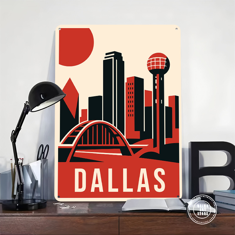โปสเตอร์พิมพ์ลายท่องเที่ยวสไตล - Home Decor Dallas บทวิจารณ์และราคา