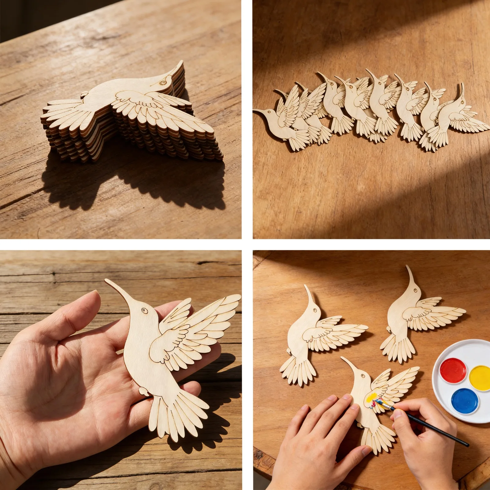 ชุดงานฝีมือไม้รูปสัตว์และนก 10 - Home Decor Painting บทวิจารณ์และราคา