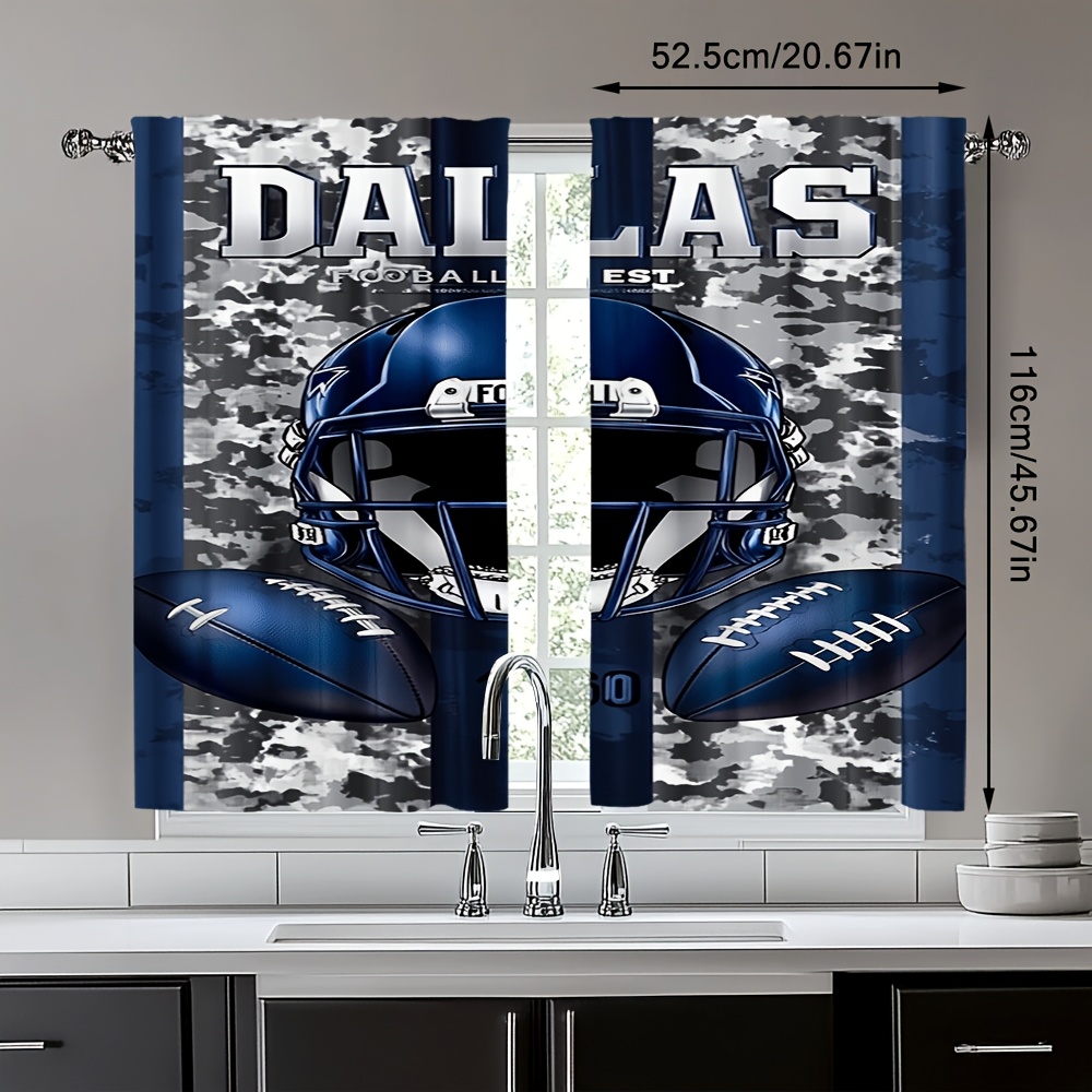 ม่านประตูลายฟุตบอลดัลลัส 2 ชิ้ - Home Decor Dallas บทวิจารณ์และราคา