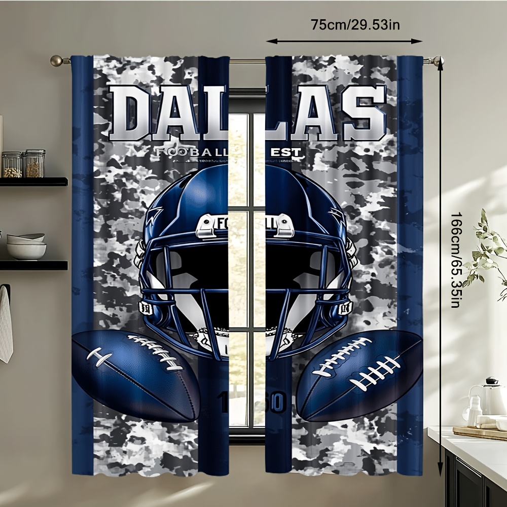 ม่านประตูลายฟุตบอลดัลลัส 2 ชิ้ - Home Decor Dallas บทวิจารณ์และราคา